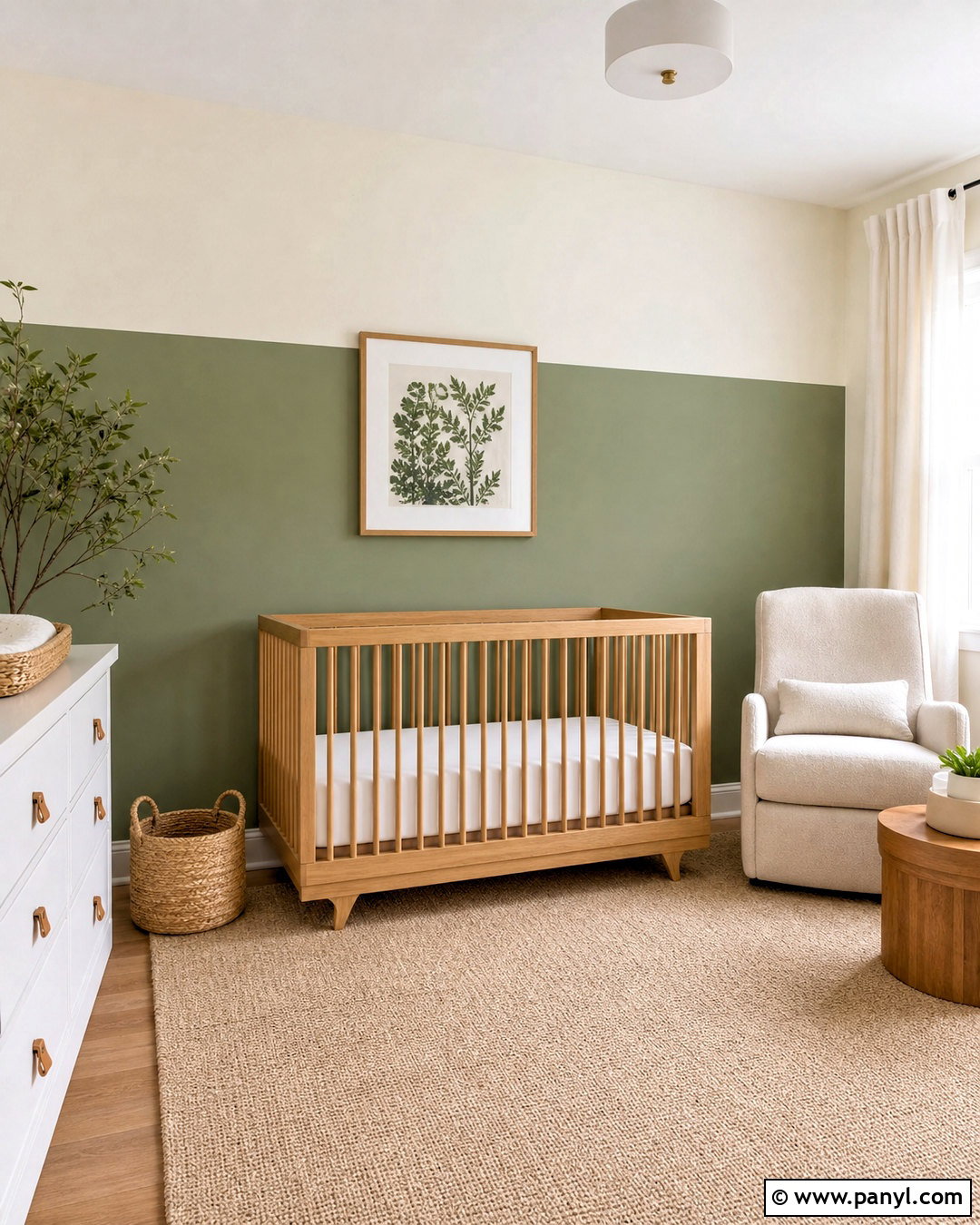 Color Block Nursery Accent Wall - 20 minimalist accent wall ideas