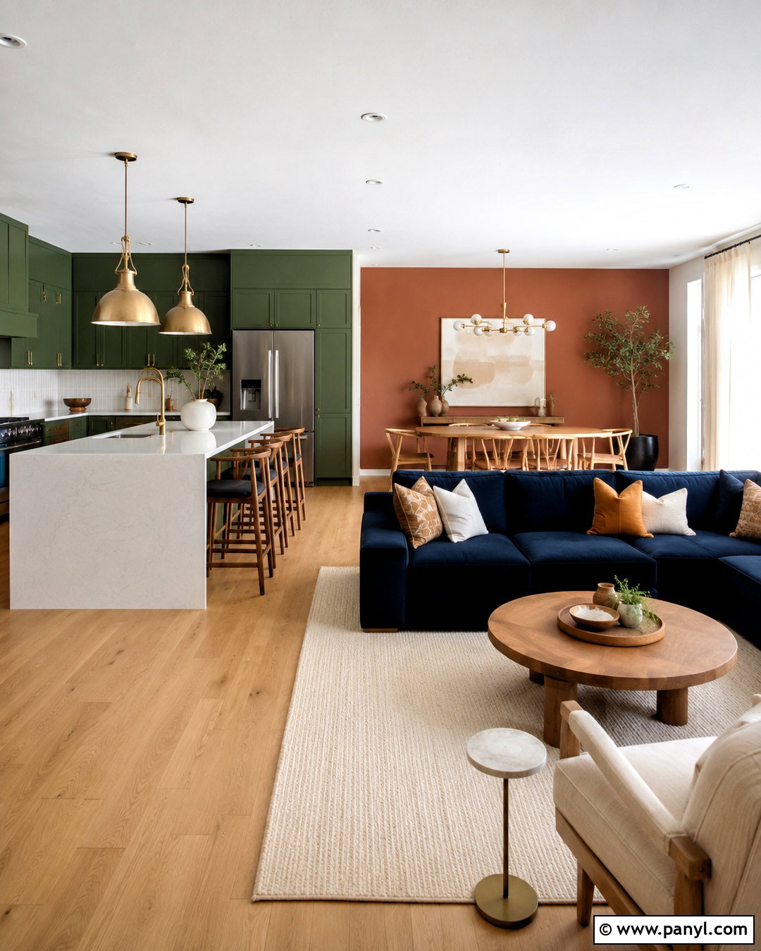 Color Block Open Floor Plan - 20 color block interior design ideas