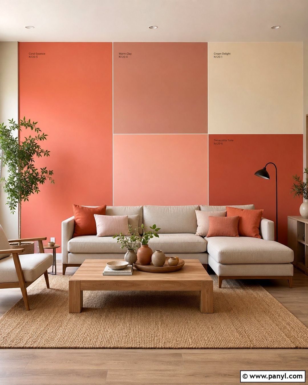 Color Block Paint Chip Wall - 30 Paint Chip Wall Ideas