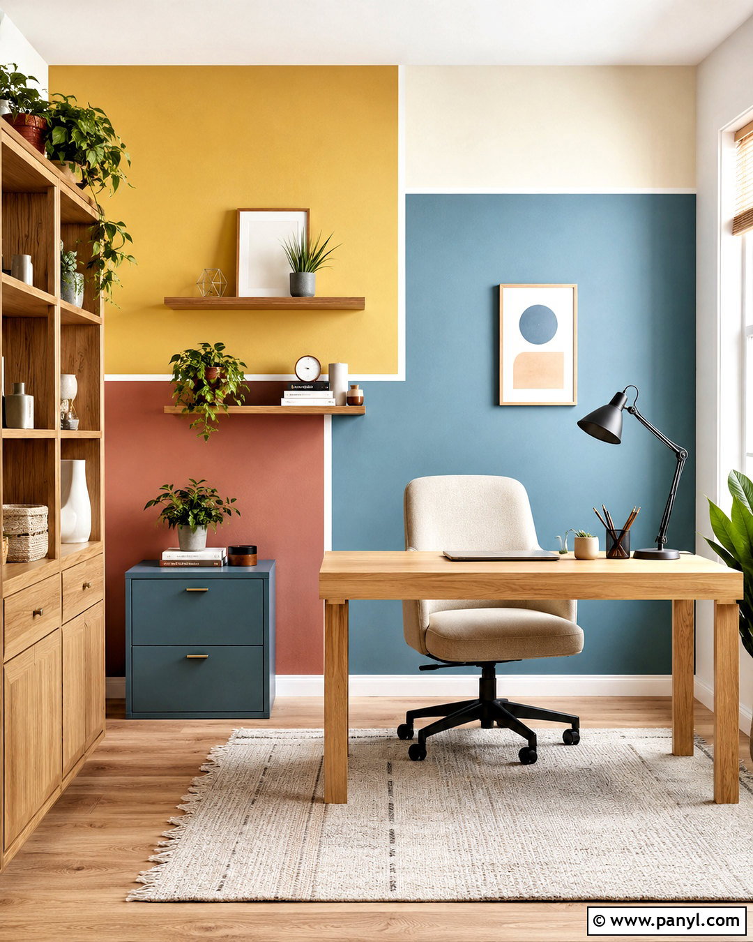 Color Block Painters Tape Wall - 20 painters tape wall ideas
