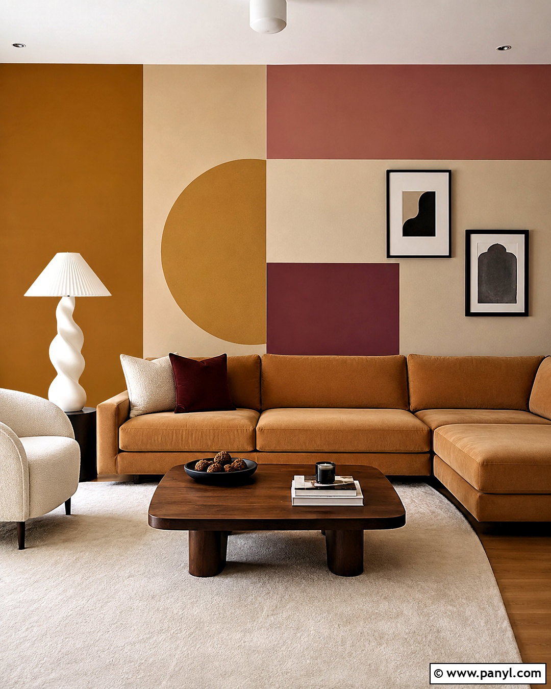 Color Block Pattern Wall Painting - 20 pattern wall painting ideas