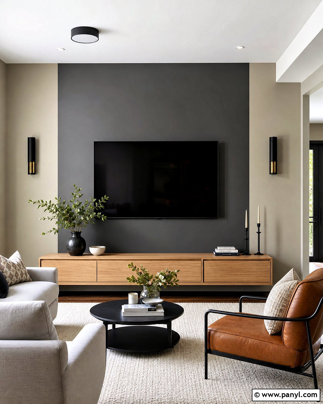 Color Block Wall Behind TV - 20 color block wall ideas