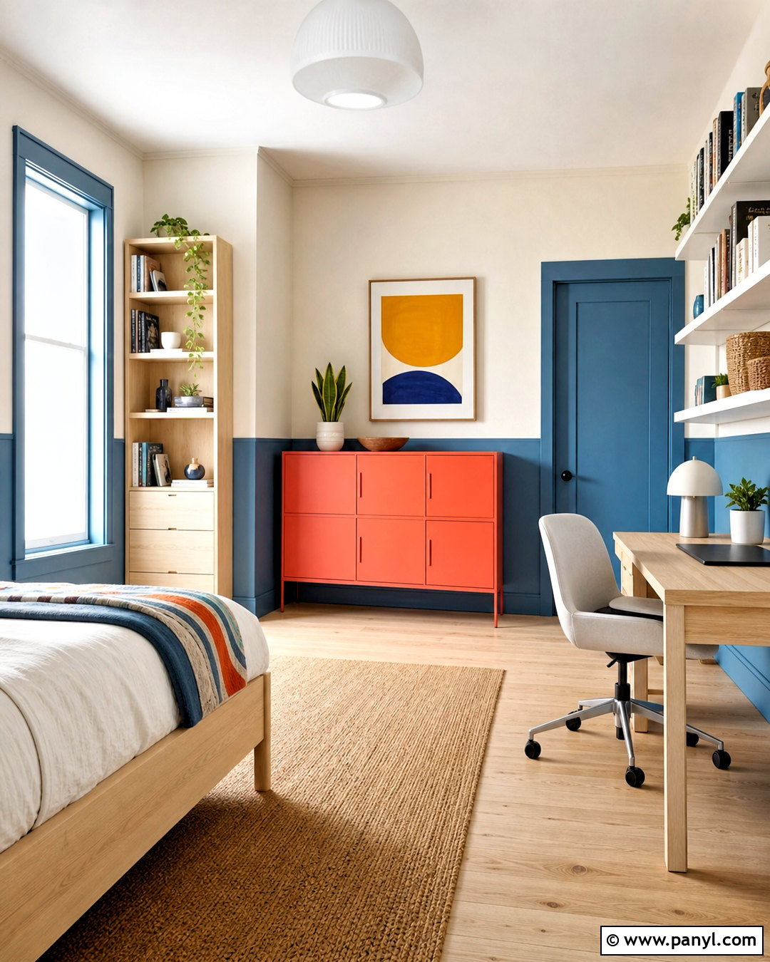 Color Blocked Baseboards - 20 base board ideas modern ideas