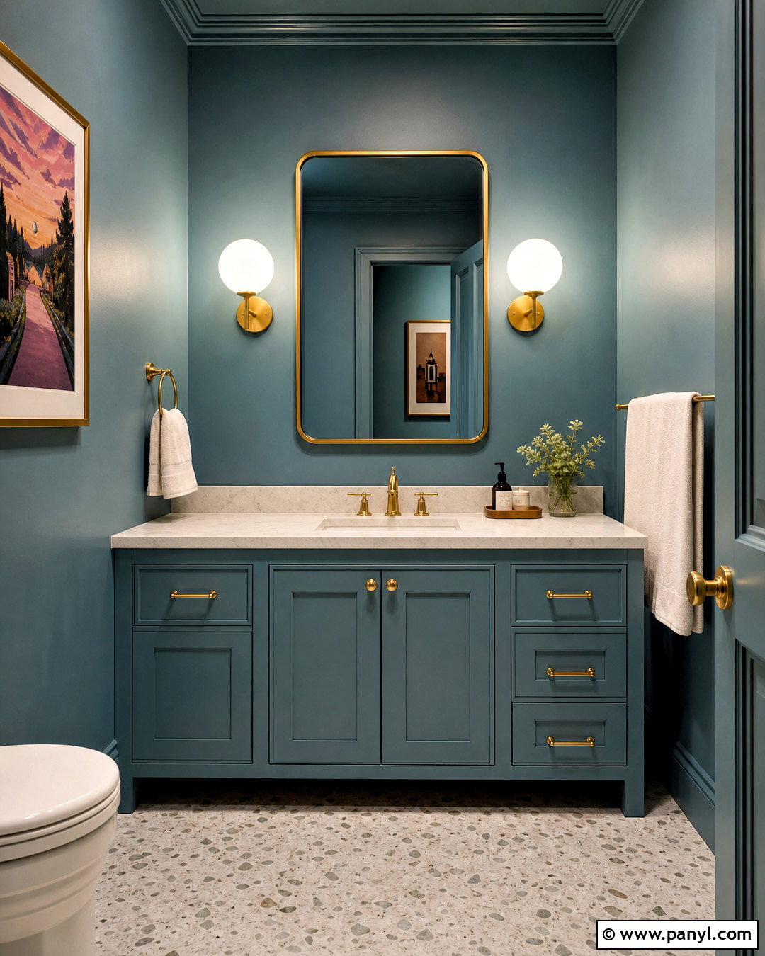 Color Drenched Bathroom Vanity - 20 bathroom vanity paint ideas
