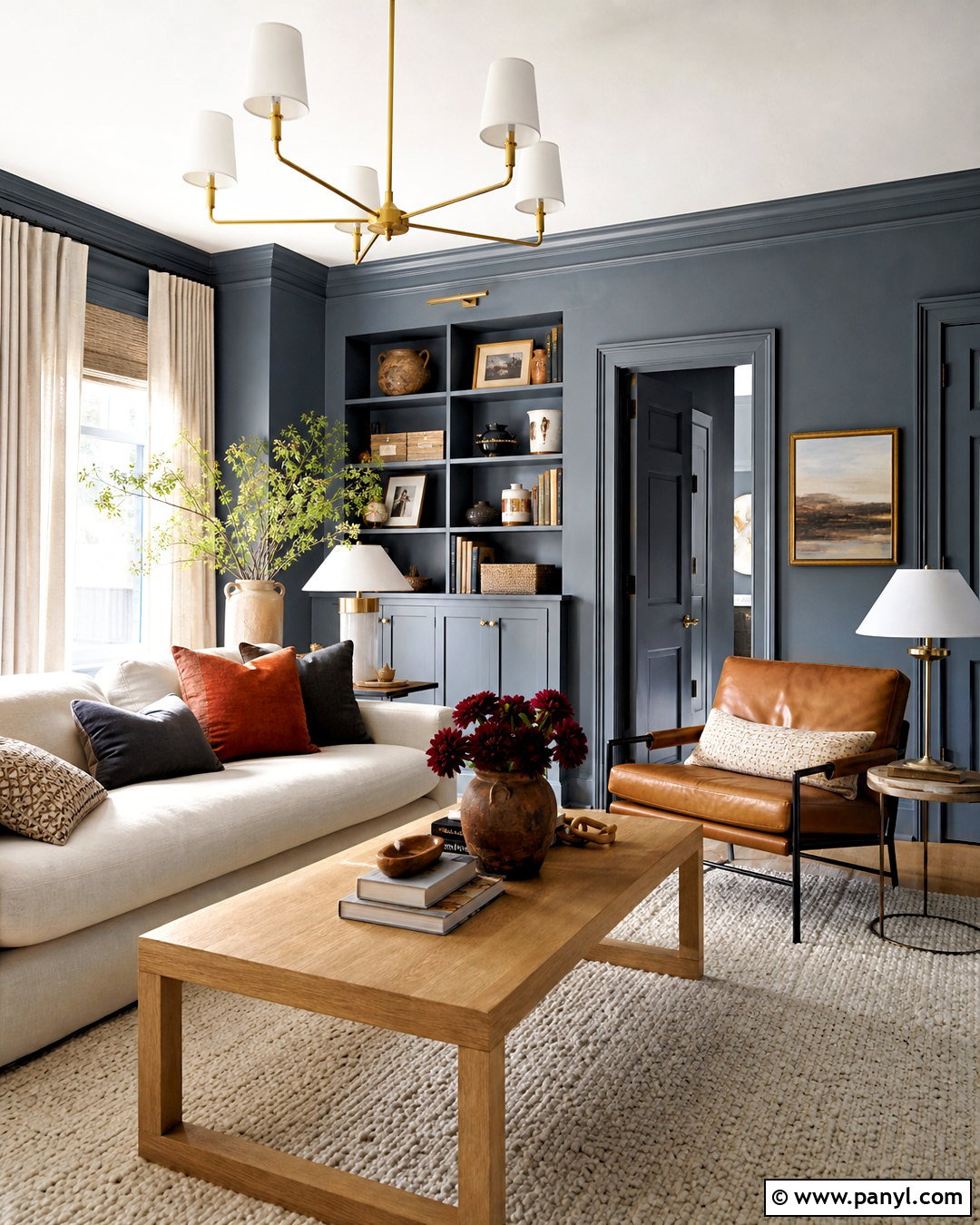 Color Drenched Blue Grey Living Room Walls - 20 blue grey living room walls