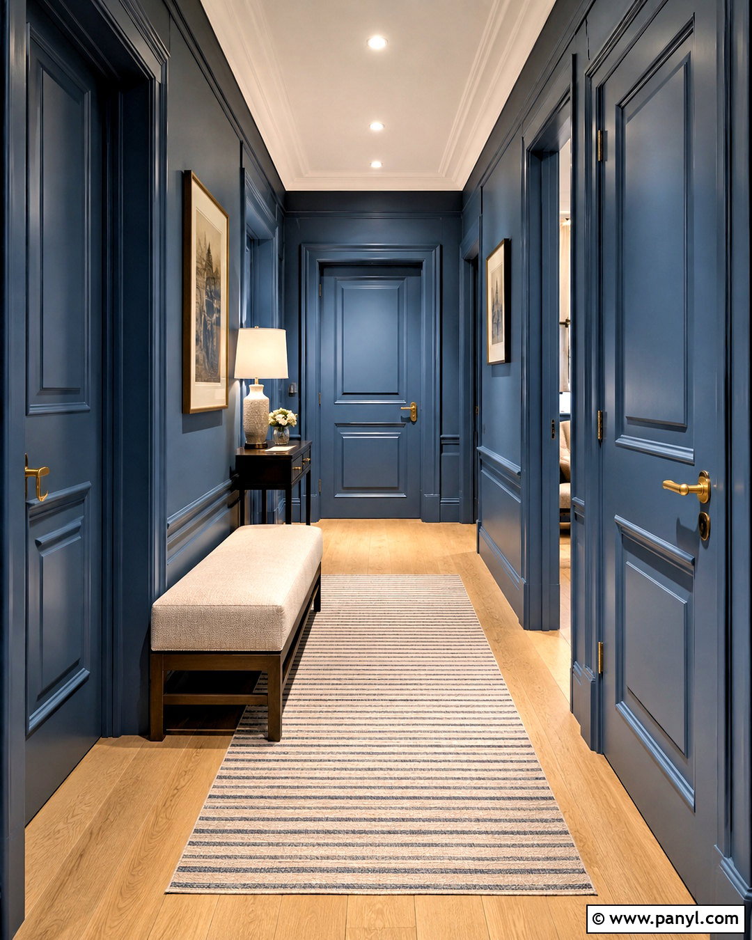 Color Drenched Blue Interior Doors And Walls - 20 painted interior doors colour schemes