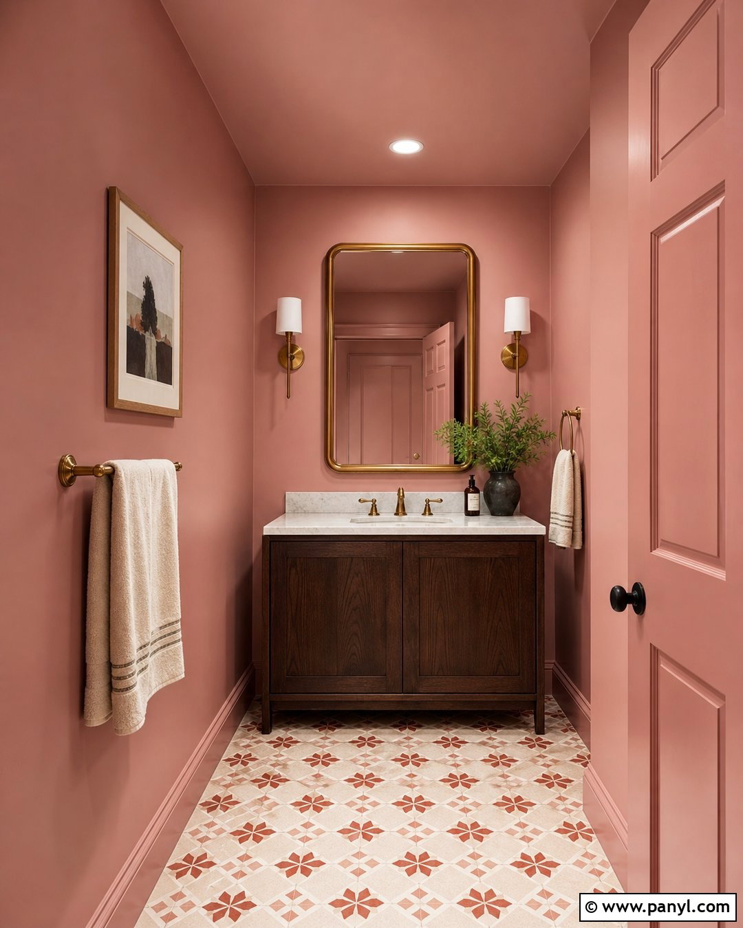 Color-Drenched Blush Pink Walls - 20 Blush Pink Wall Color Ideas