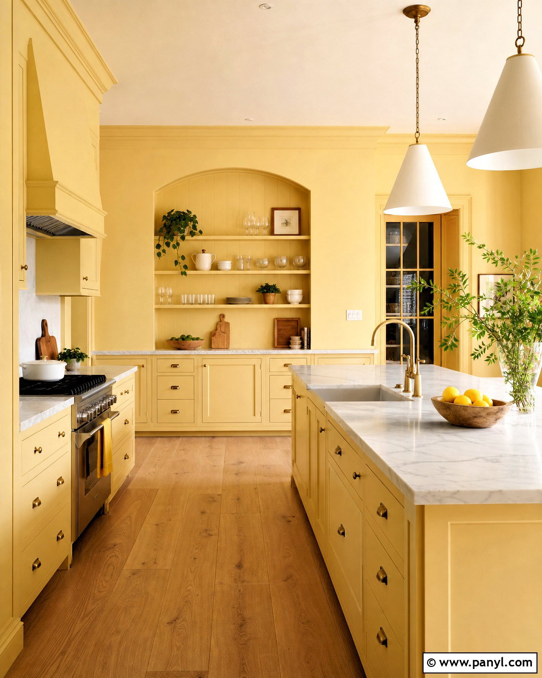 Color Drenched Butter Yellow Kitchen - 20 butter yellow kitchen ideas