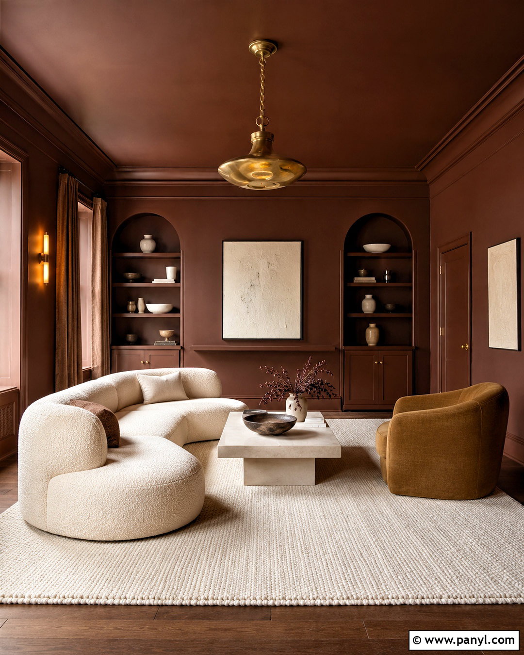 Color Drenched Chocolate Brown Room - 20 chocolate brown room ideas