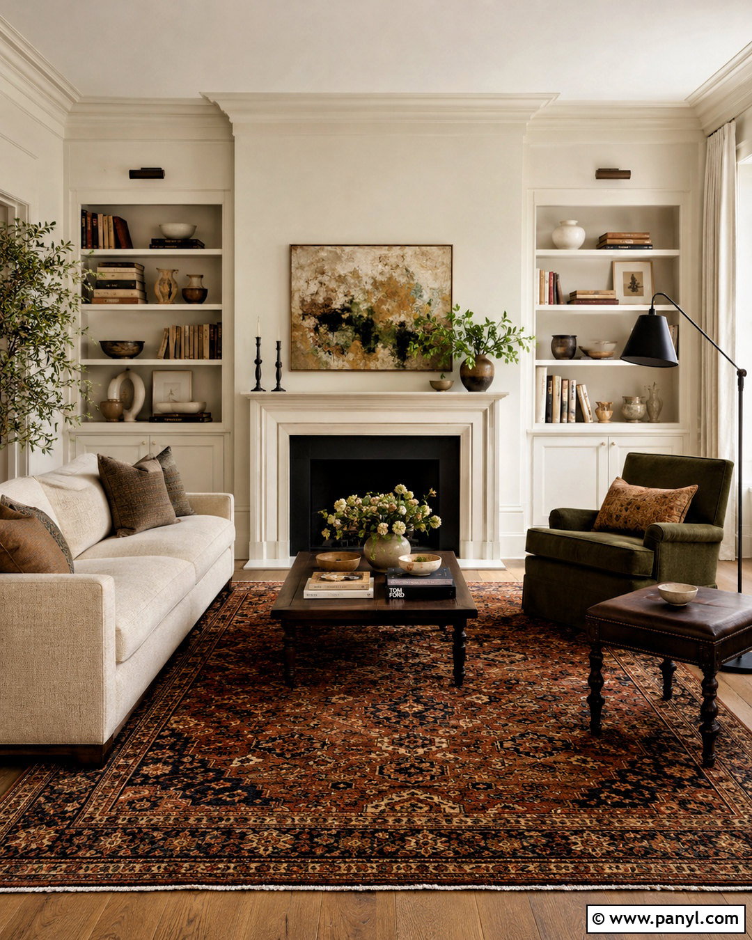 Color Drenched Cream Living Room - 20 cream paint living room ideas