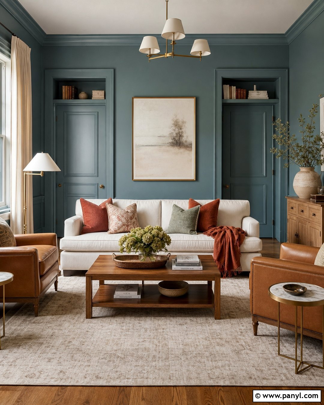 Color Drenched Drawing Room Walls - 30 drawing room wall color ideas