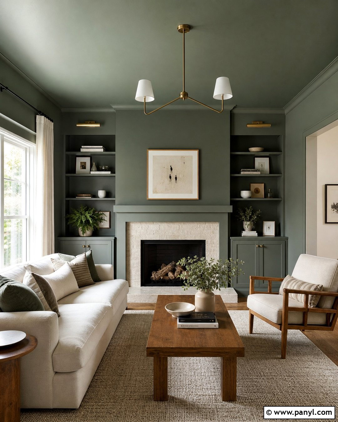 Color Drenched Fireplace Wall - 25 Fireplace Wall Paint Ideas