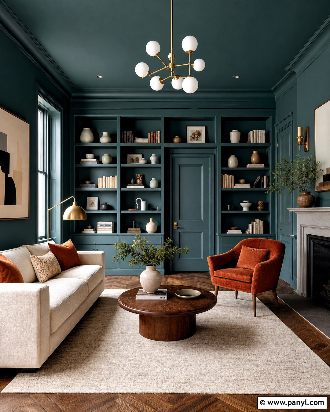 Color Drenched Hall Paint - 20 wall paint designs for hall ideas