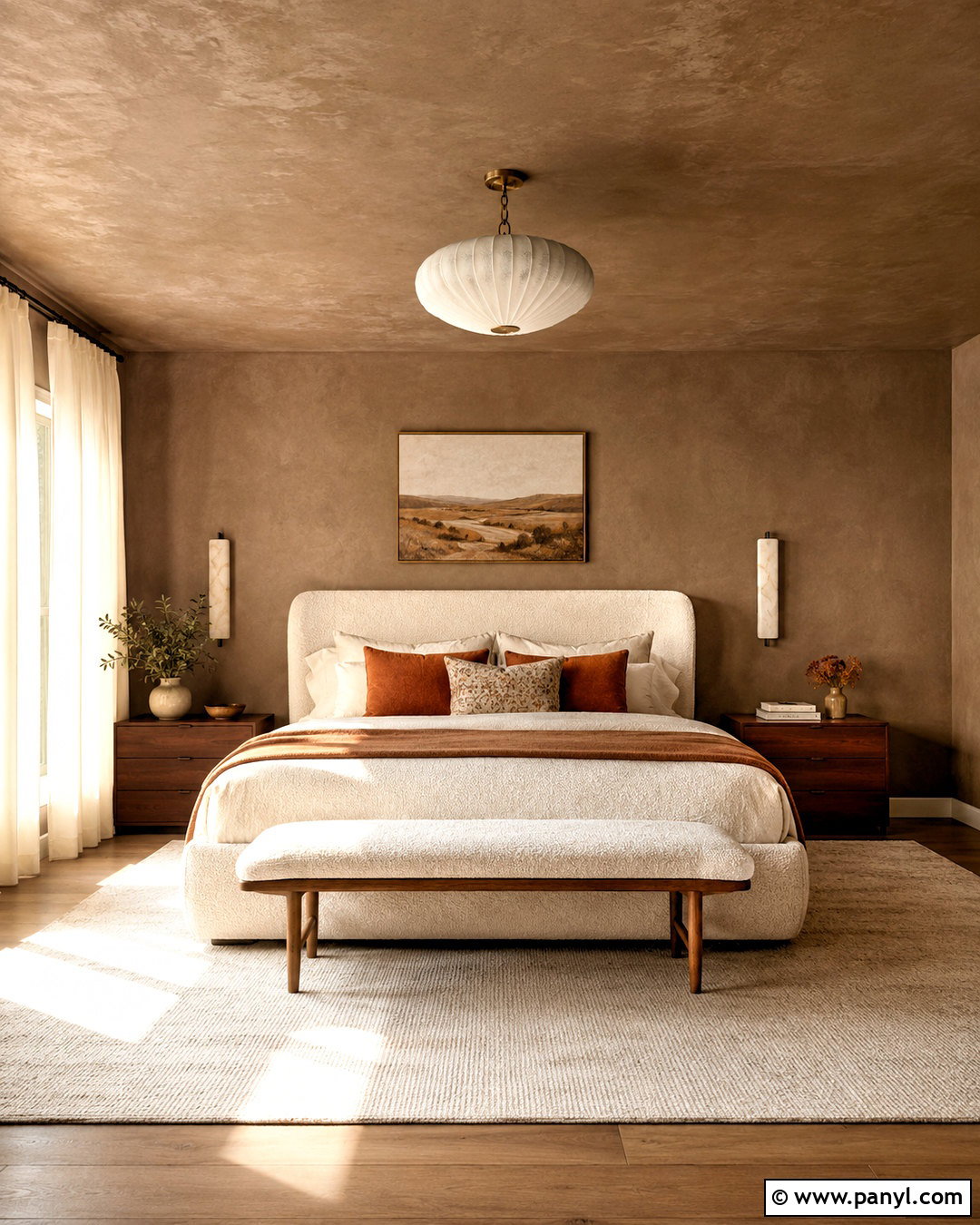 Color-Drenched Limewash Bedroom - 20 limewash paint texture ideas