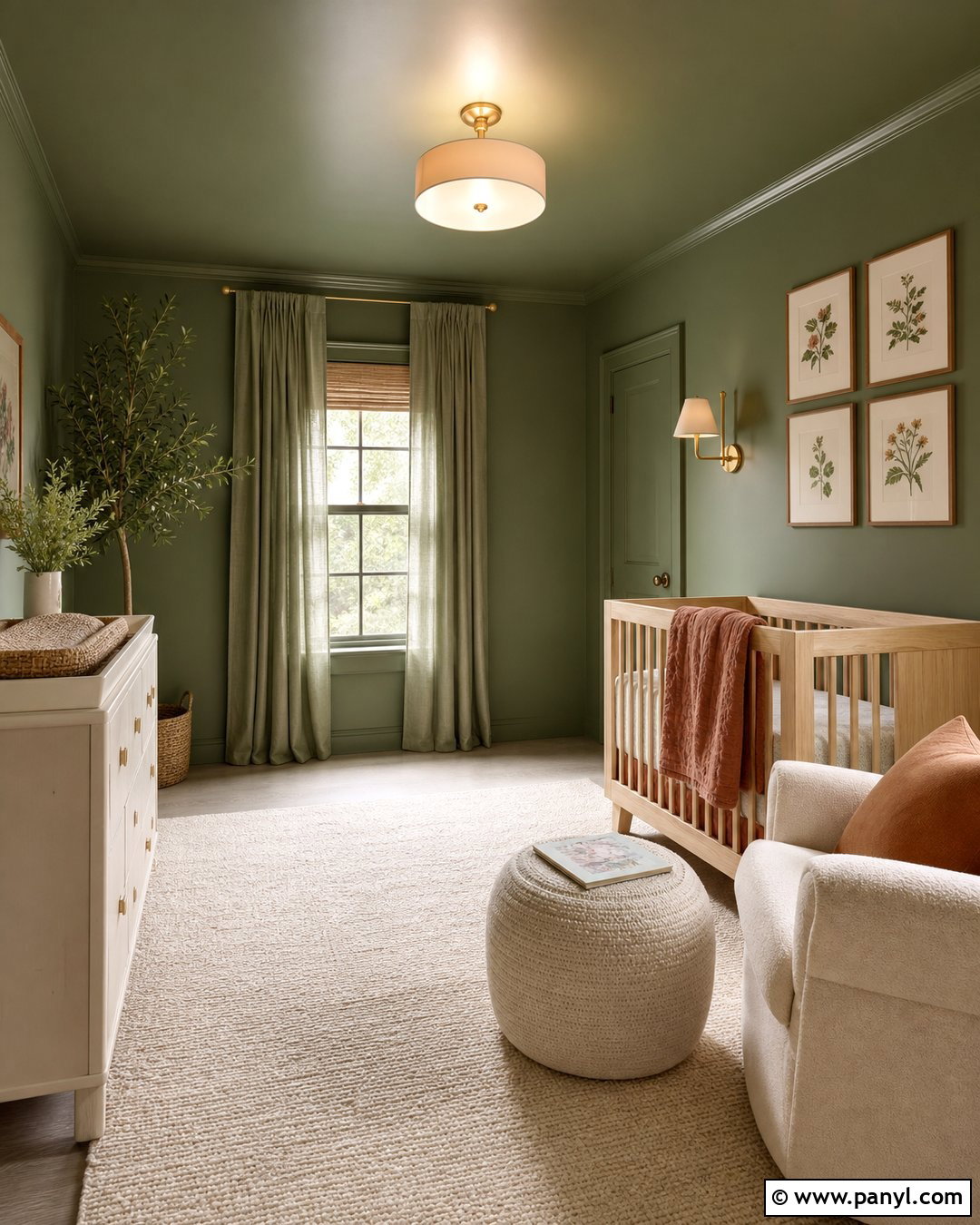 Color Drenched Nursery Walls - 30 Nursery Wall Color Ideas