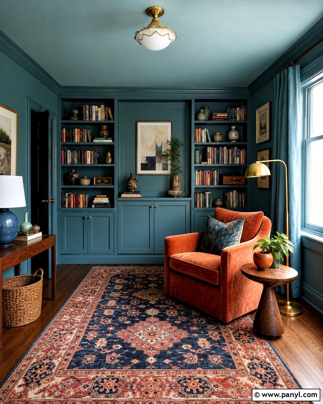 Color Drenched Reading Room - 20 home decor ideas