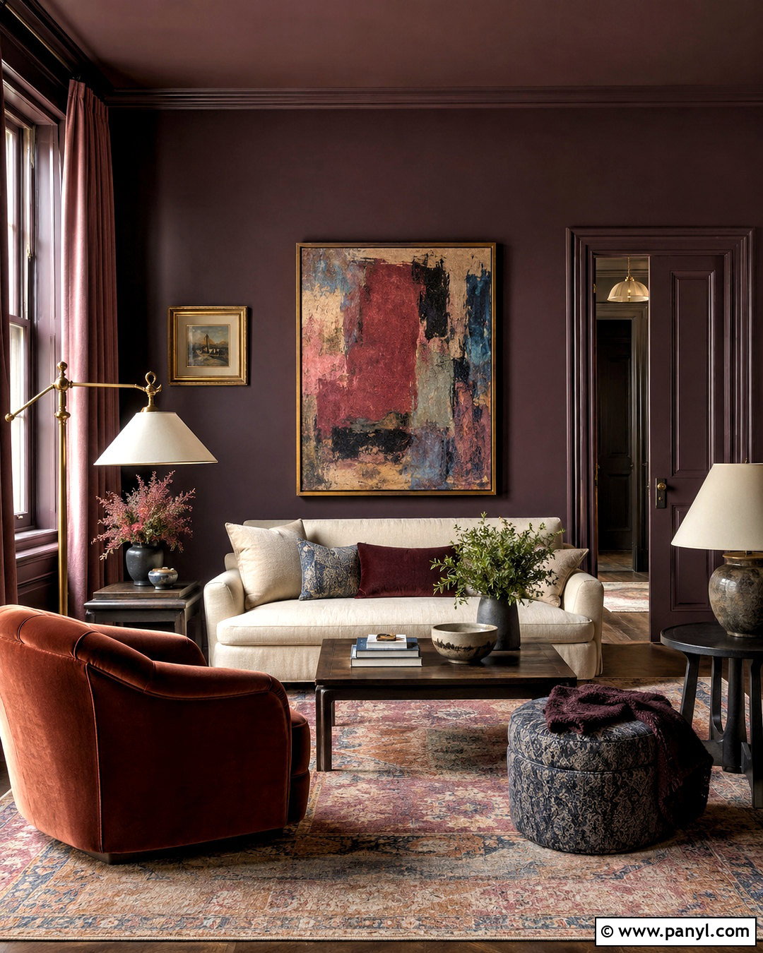 Color Drenched Sitting Room Walls - 20 paint interior walls