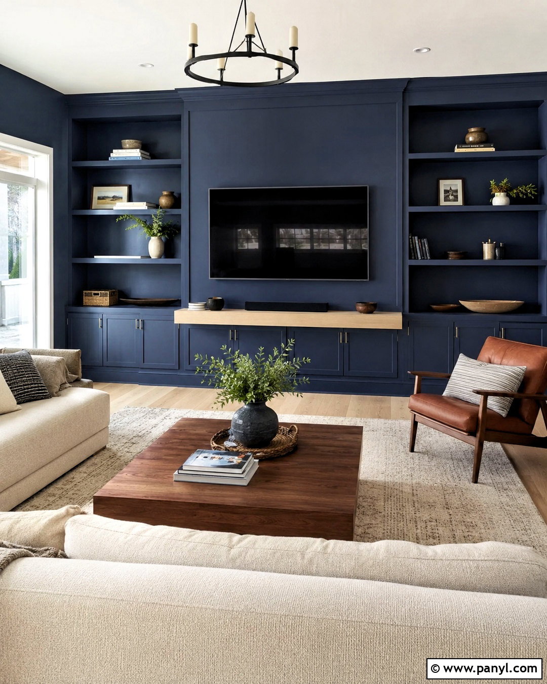 Color-Drenched TV Wall - 20 Wall Paint For Tv Wall Ideas