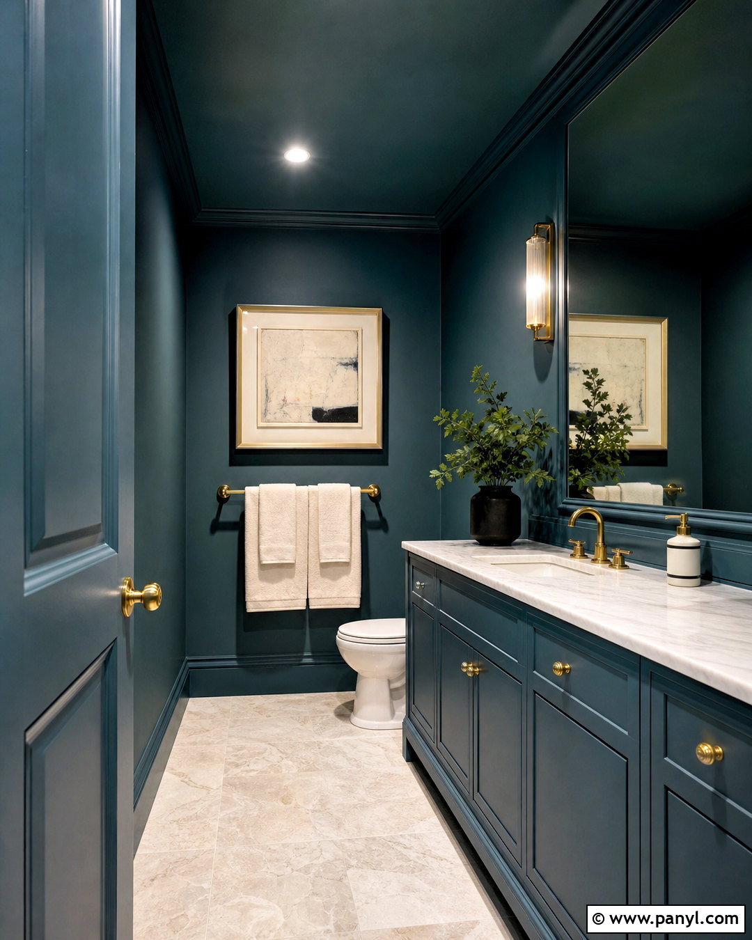 Color Drenched Toilet Paint - 20 toilet paint ideas