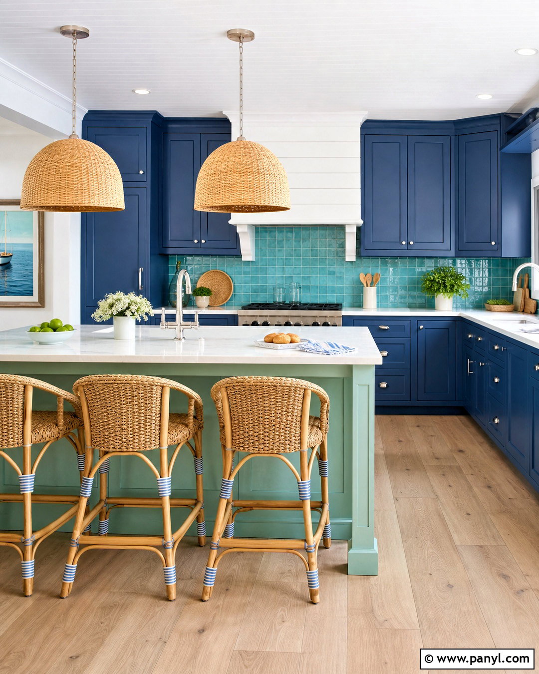 Colorful Coastal Kitchen - 20 vibrant kitchen ideas