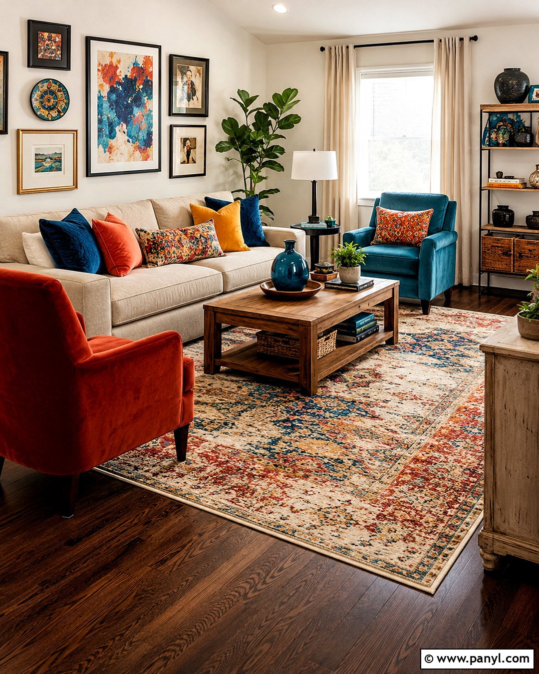 Colorful Dark Brown Floor Living Room - 20 dark brown floor living room ideas