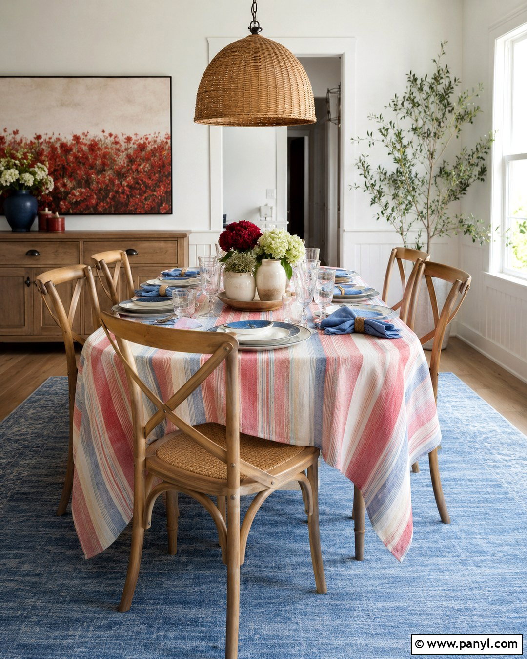 Colorful Dining Table Linens - 20 Add Color Without Painting Walls