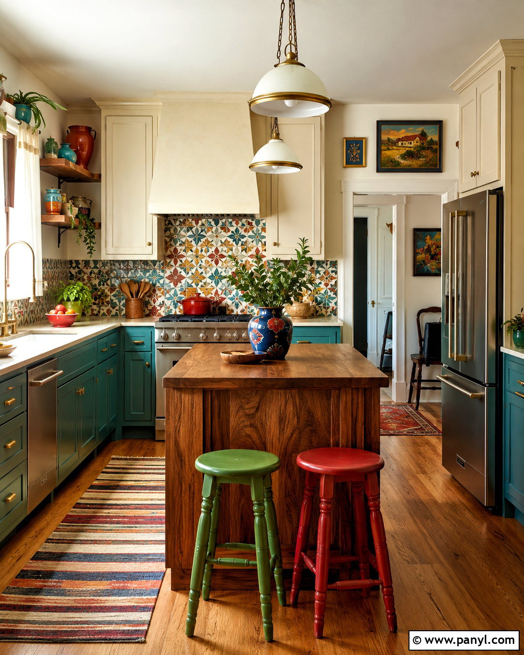 Colorful Eclectic Kitchen - 20 cozy kitchen aesthetic ideas