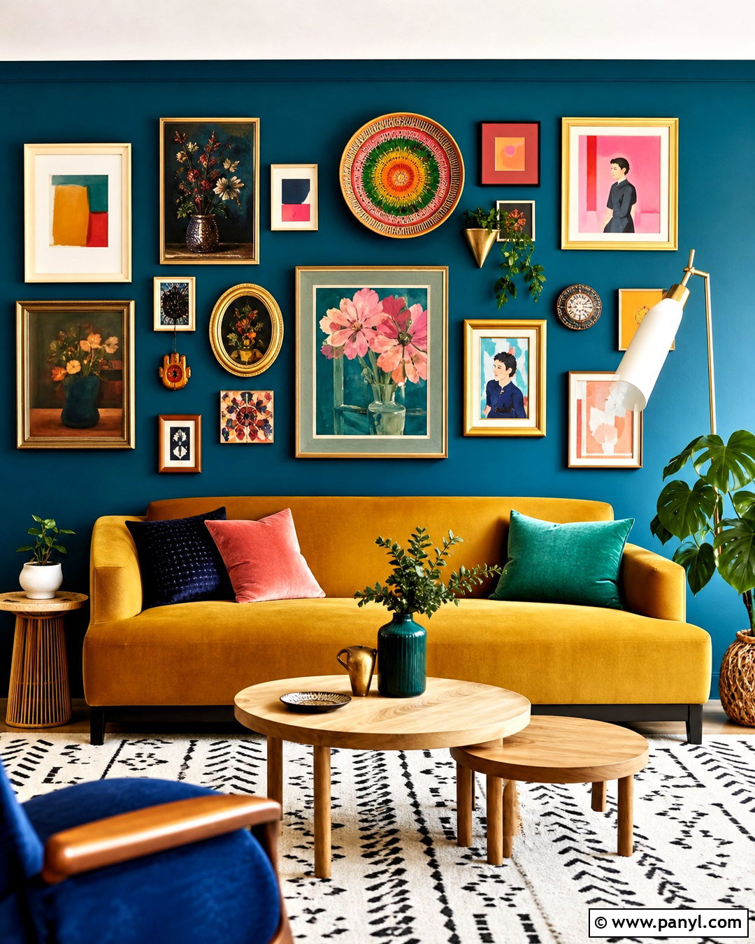 Colorful Eclectic Wall - 20 eclectic wall ideas