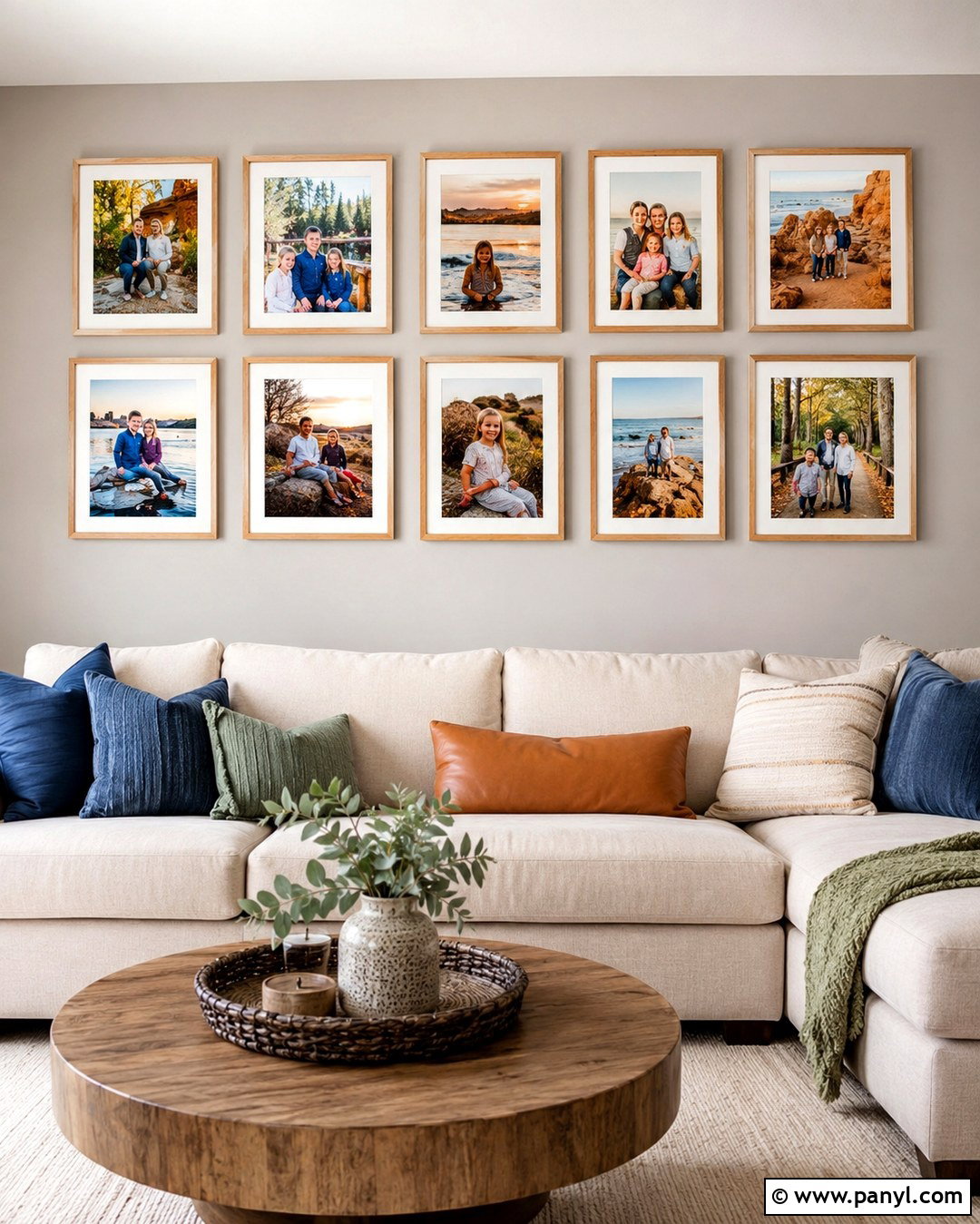 Colorful Family Gallery Wall Photos - 20 Gallery Wall Color Photos