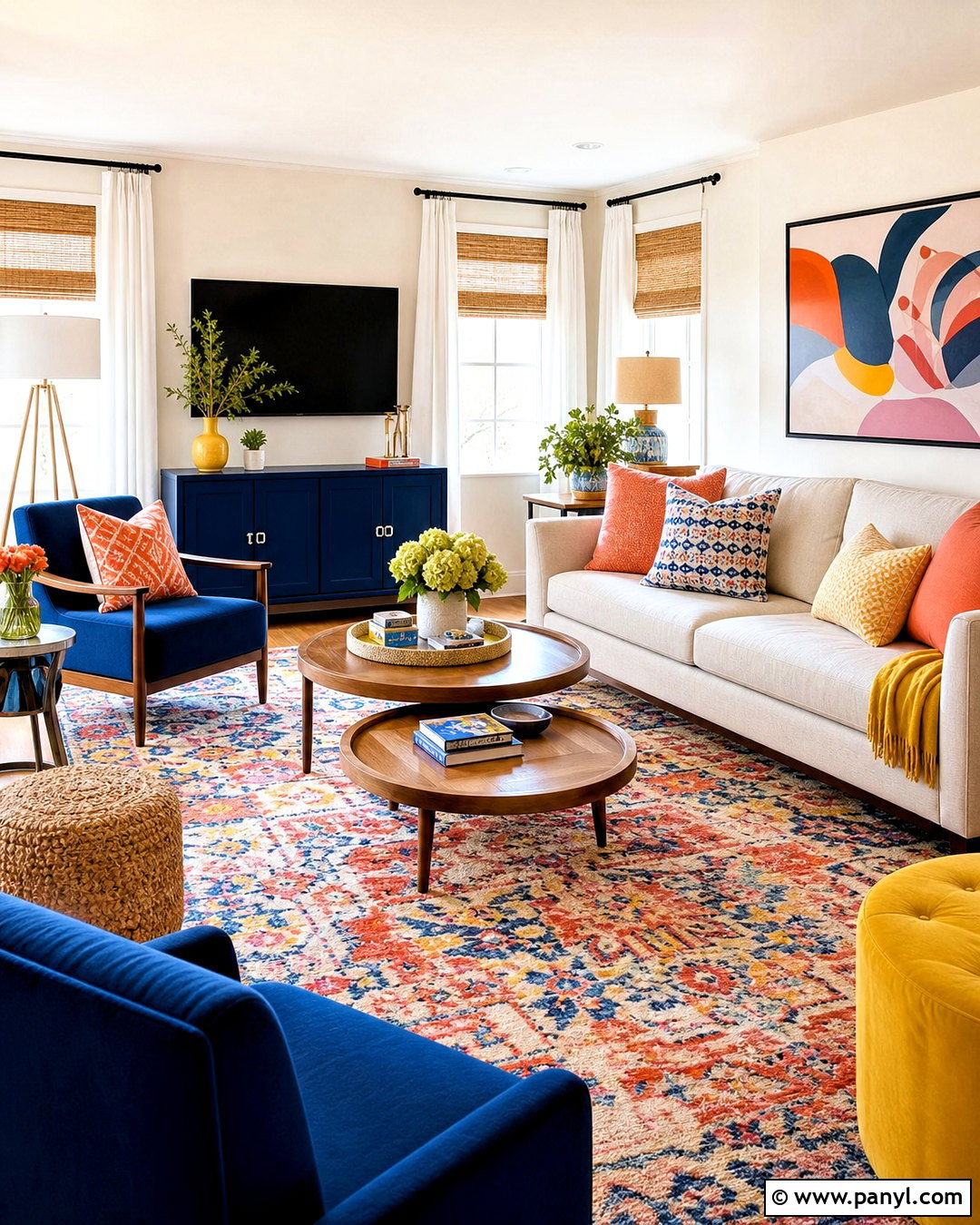 Colorful Family Room - 20 family room design ideas