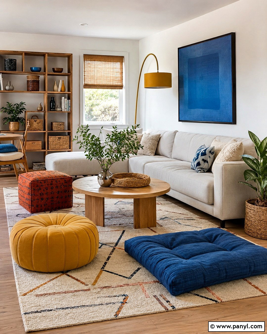 Colorful Floor Seating - 20 Add Color Without Painting Walls