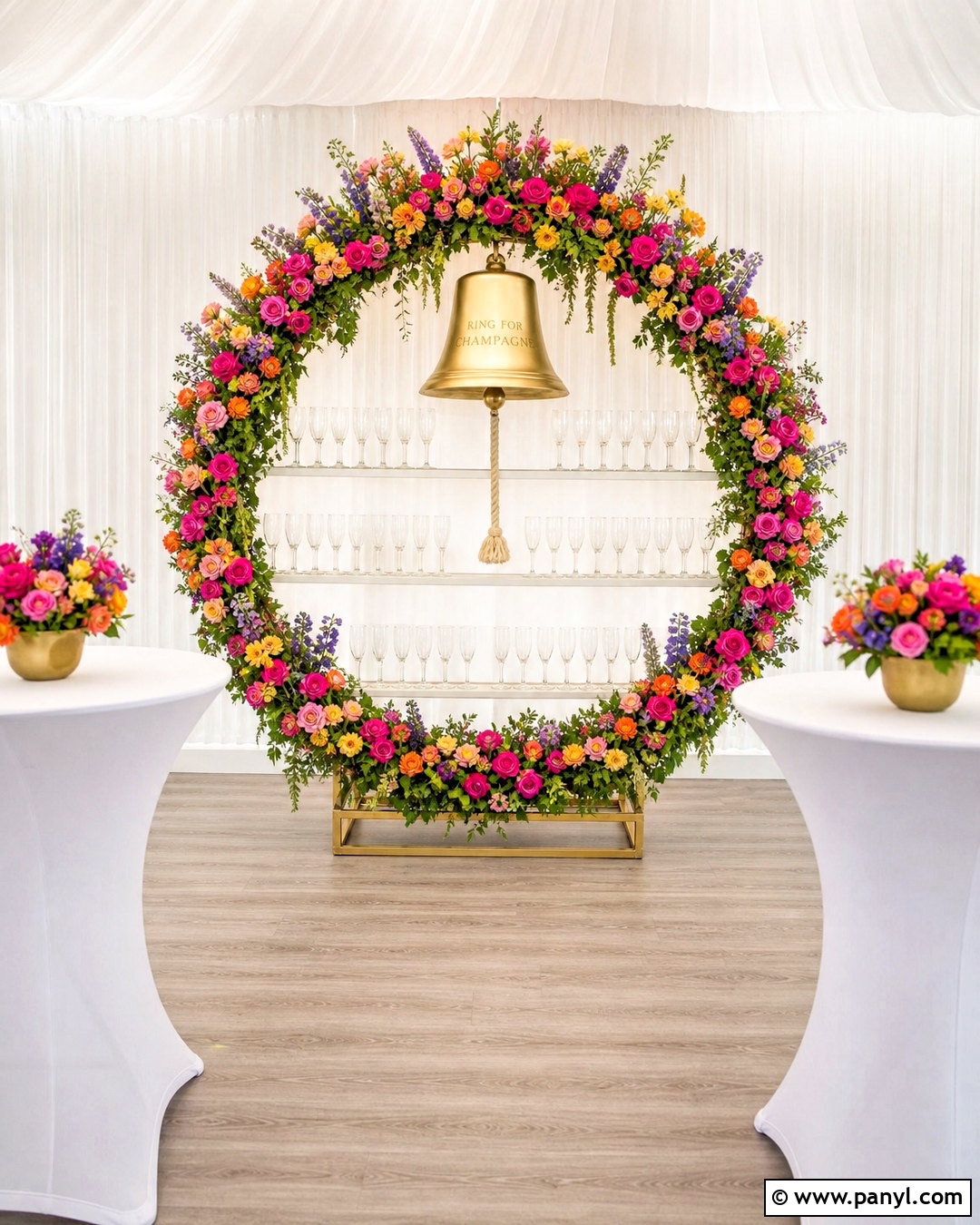Colorful Flower Ring For Champagne Wall - 20 ring for champagne wall ideas