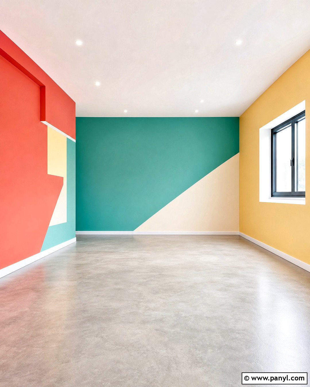 Colorful Geometric Empty Room Background - 20 empty room background ideas