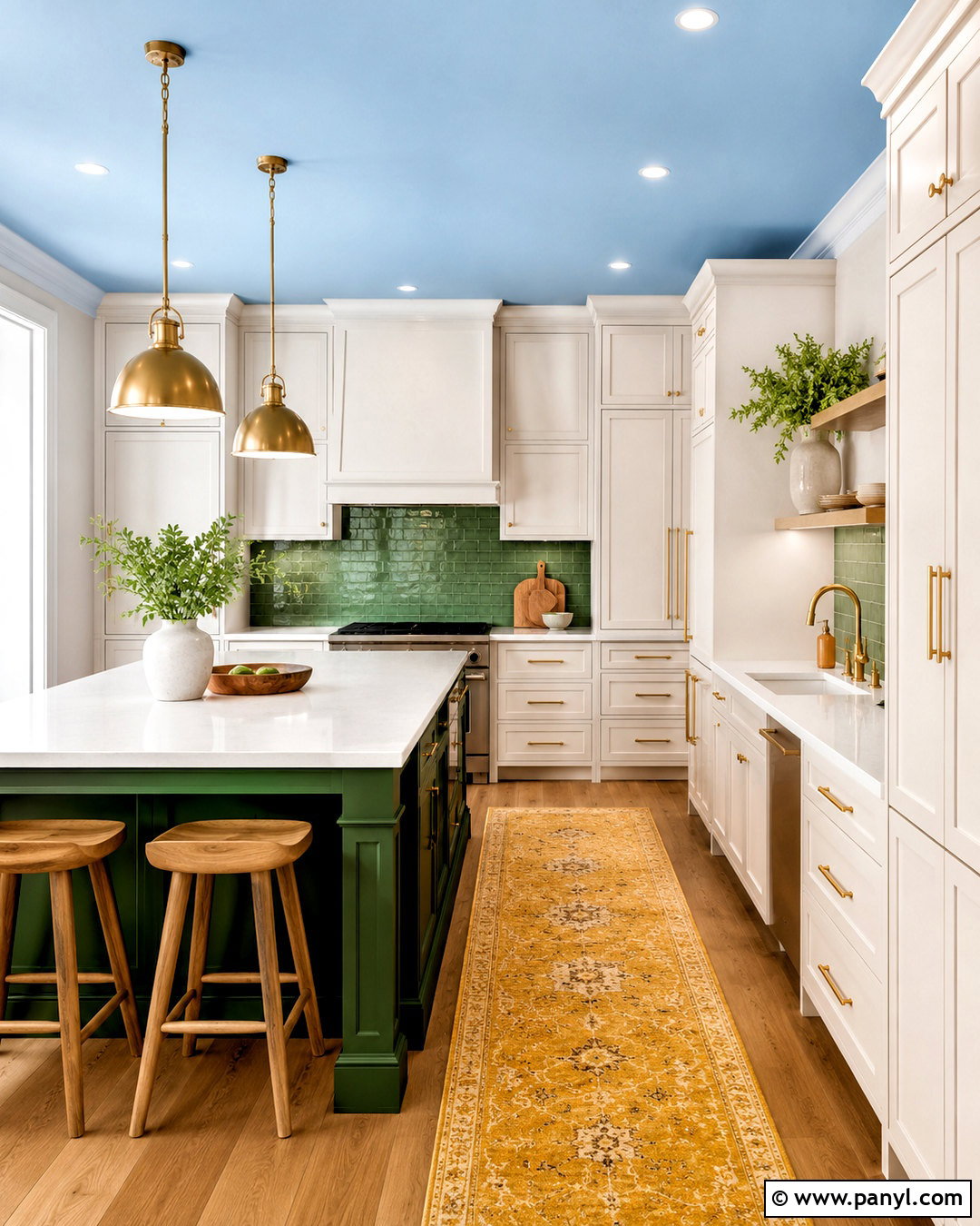 Colorful Kitchen With Painted Ceiling - 20 bright kitchen ideas colorful ideas