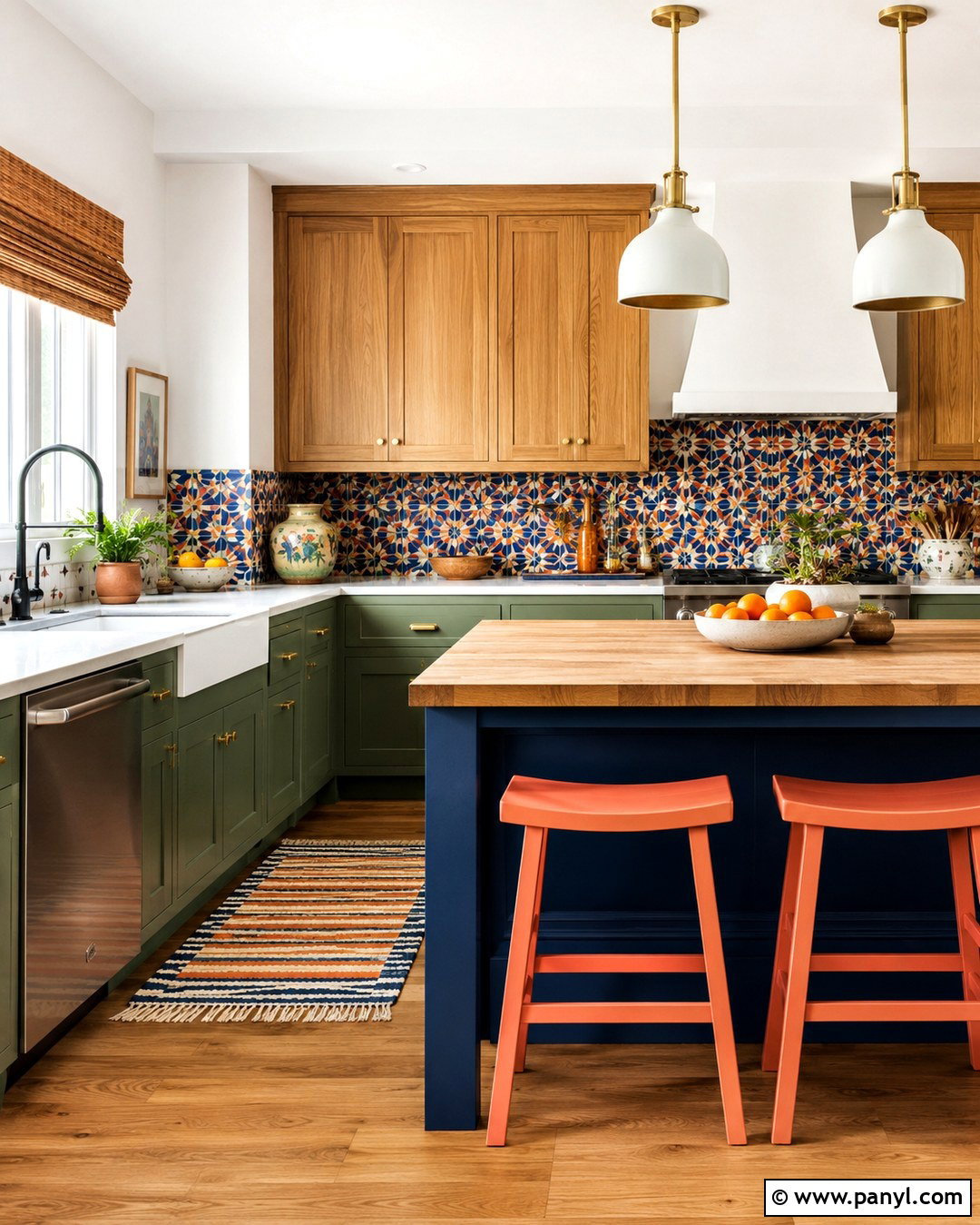 Colorful Kitchen With White Walls - 20 Colorful Home White Walls