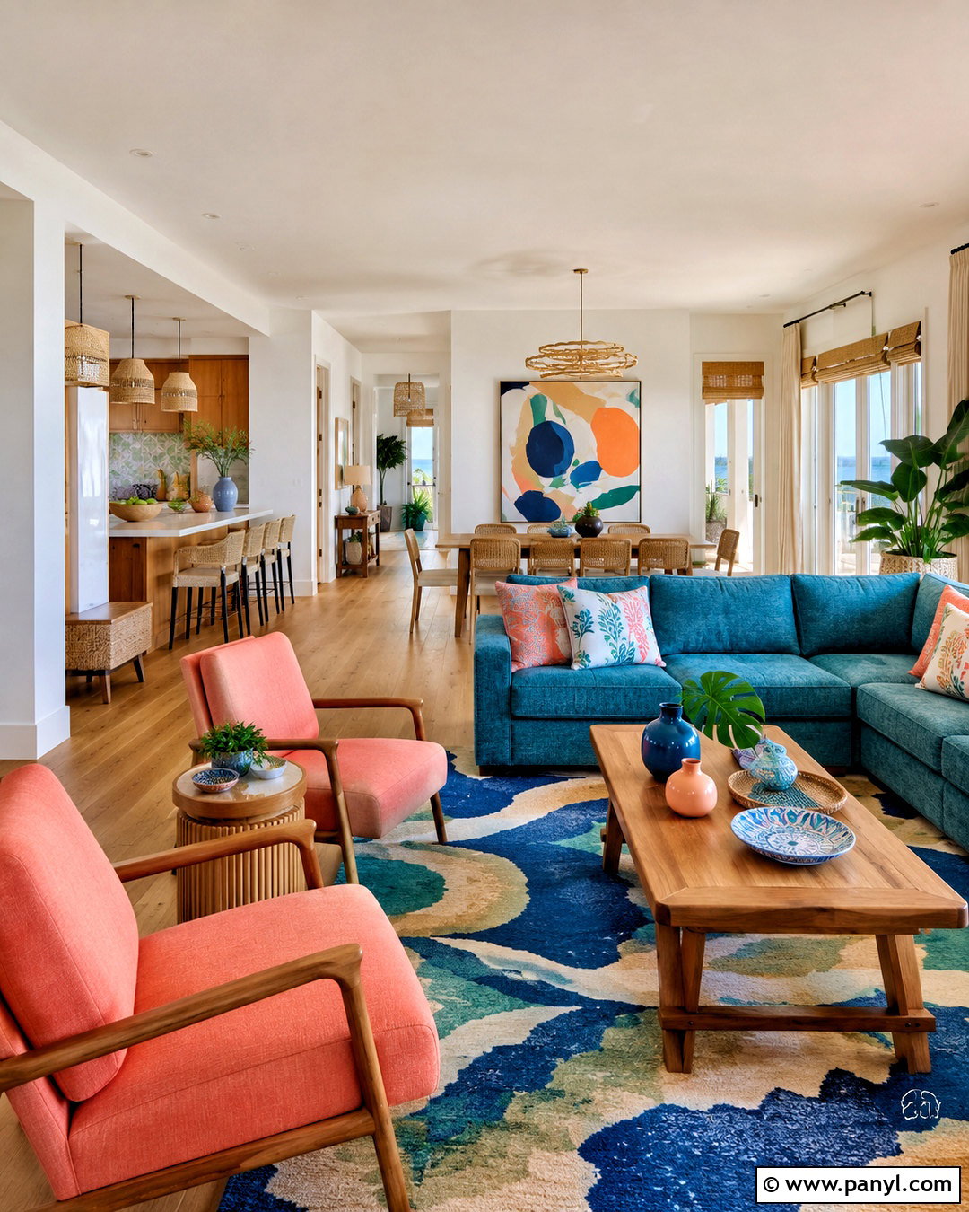 Colorful Modern Beach House Interior - 20 modern beach house interior design ideas
