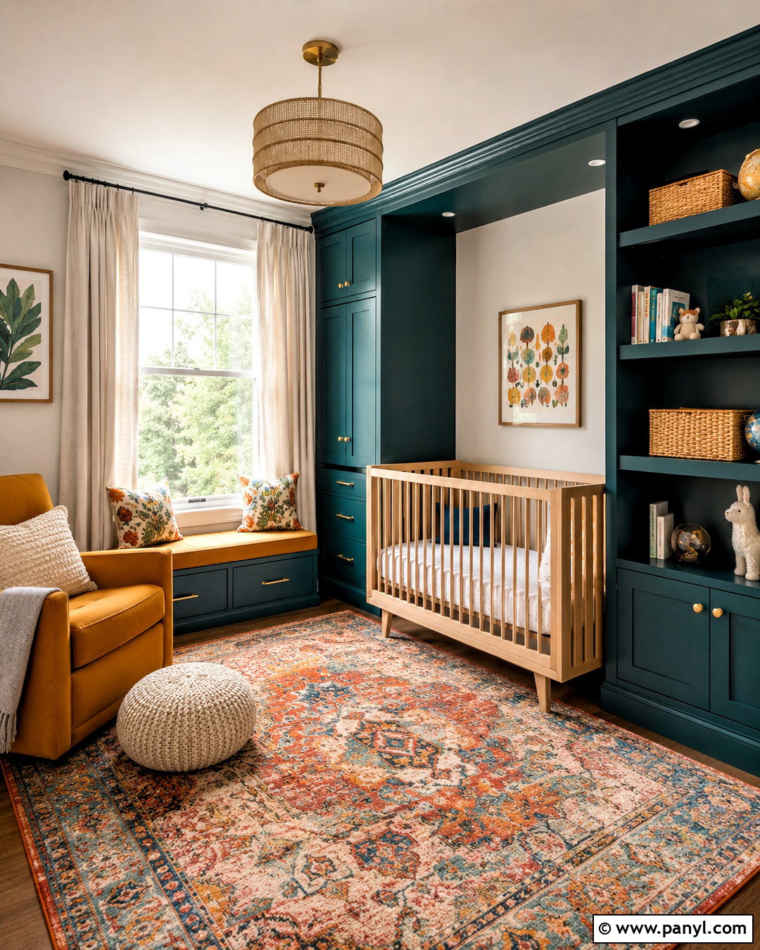 Colorful Nursery With Built-Ins - 20 colorful nursery ideas