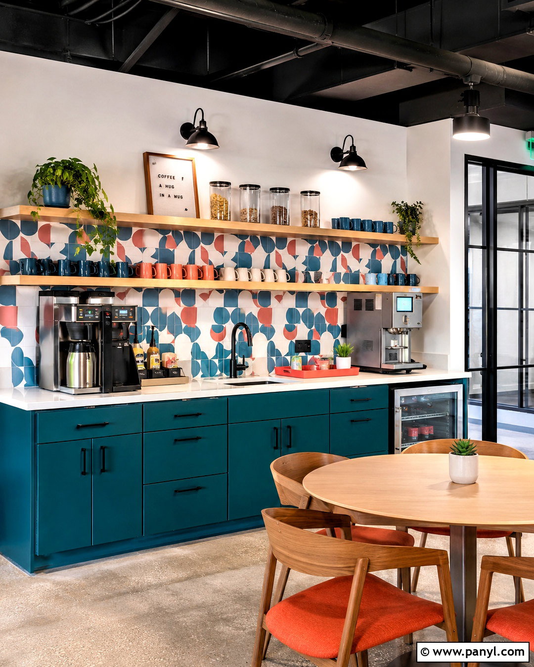 Colorful Office Coffee Bar - 20 office coffee bar ideas