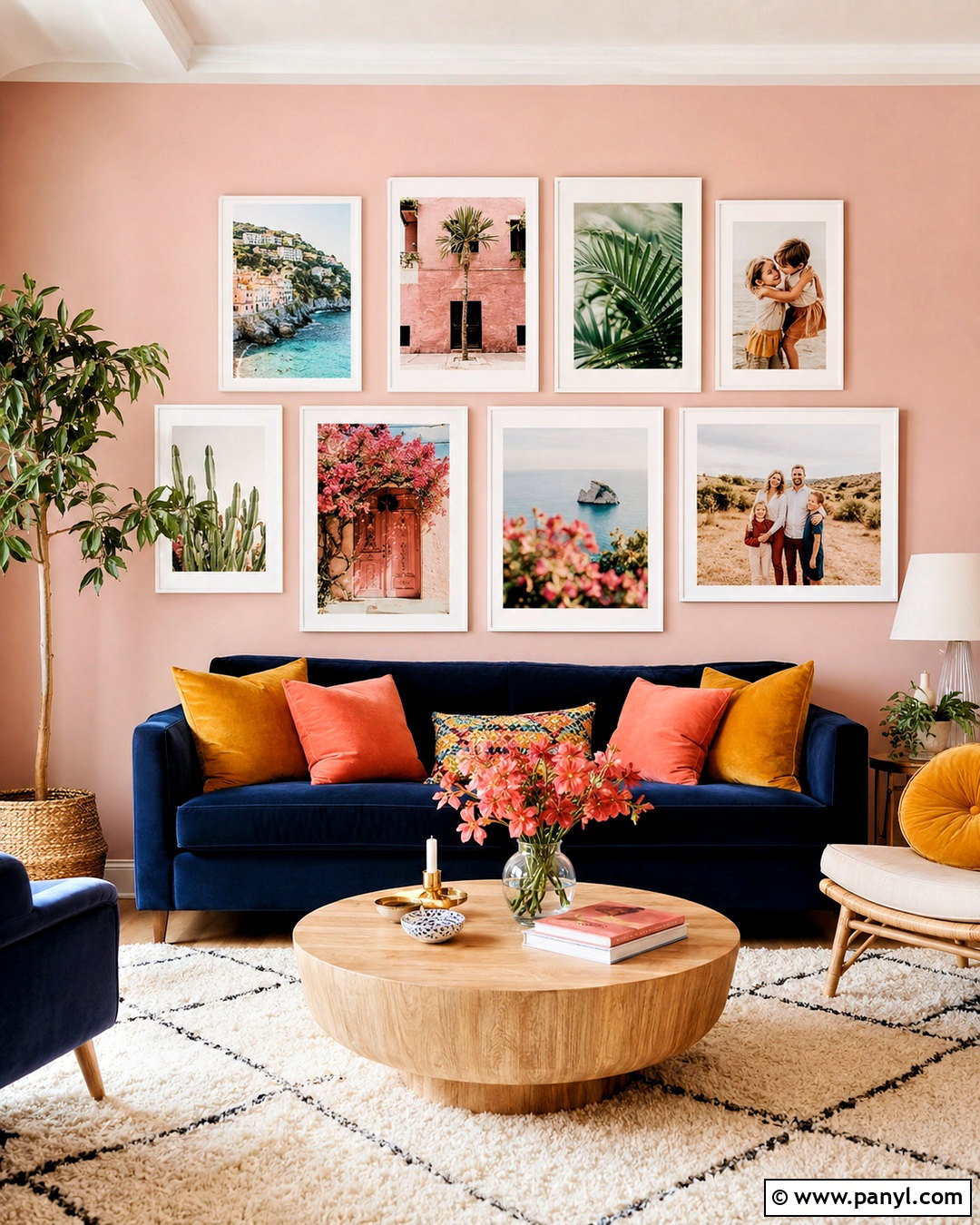 Colorful Photo Gallery Wall - 20 my photo gallery ideas