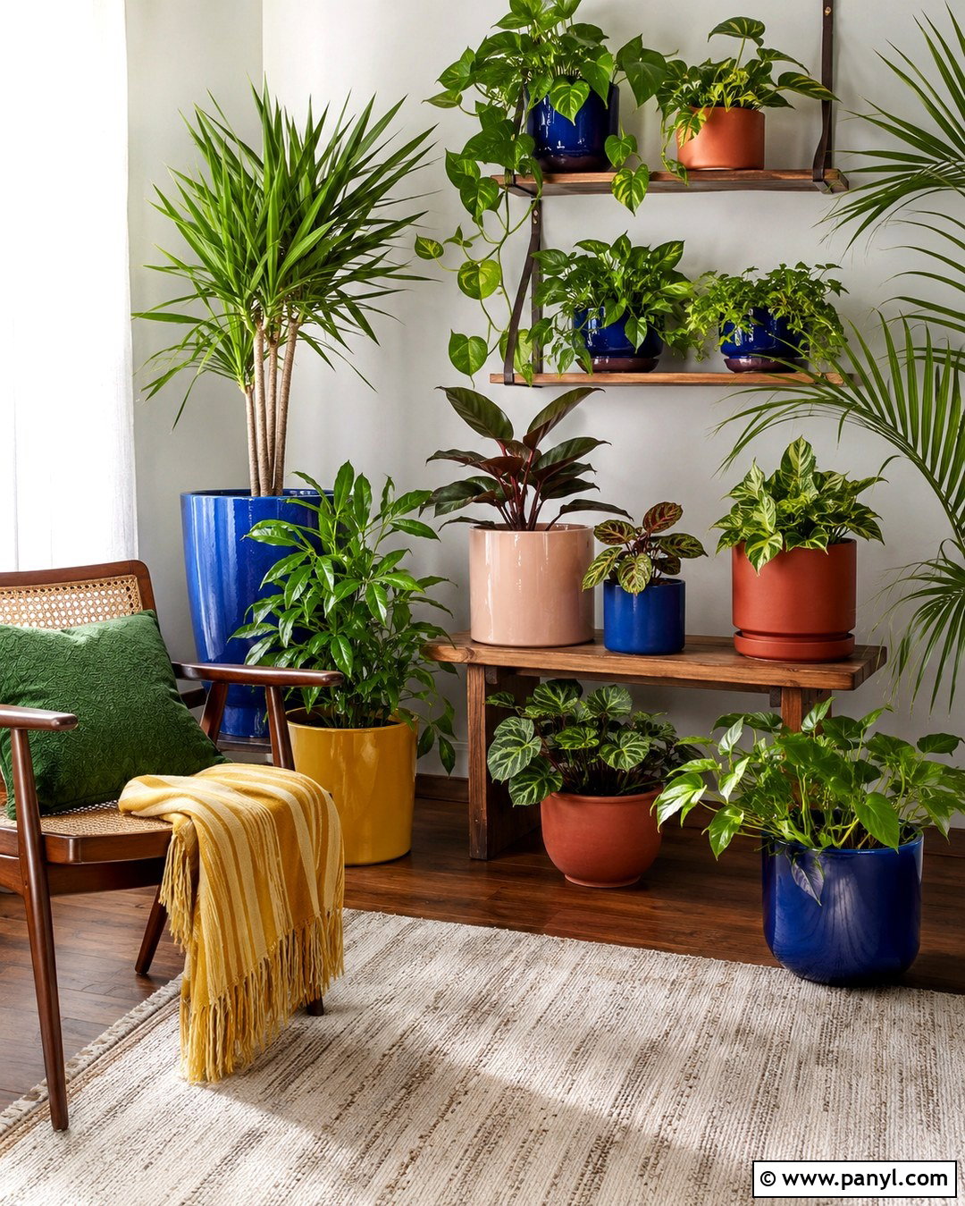 Colorful Planters And Indoor Plants - 20 Add Color Without Painting Walls