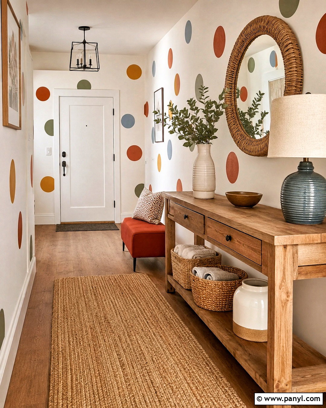 Colorful Polka Dot Entryway - 20 polka dot design ideas