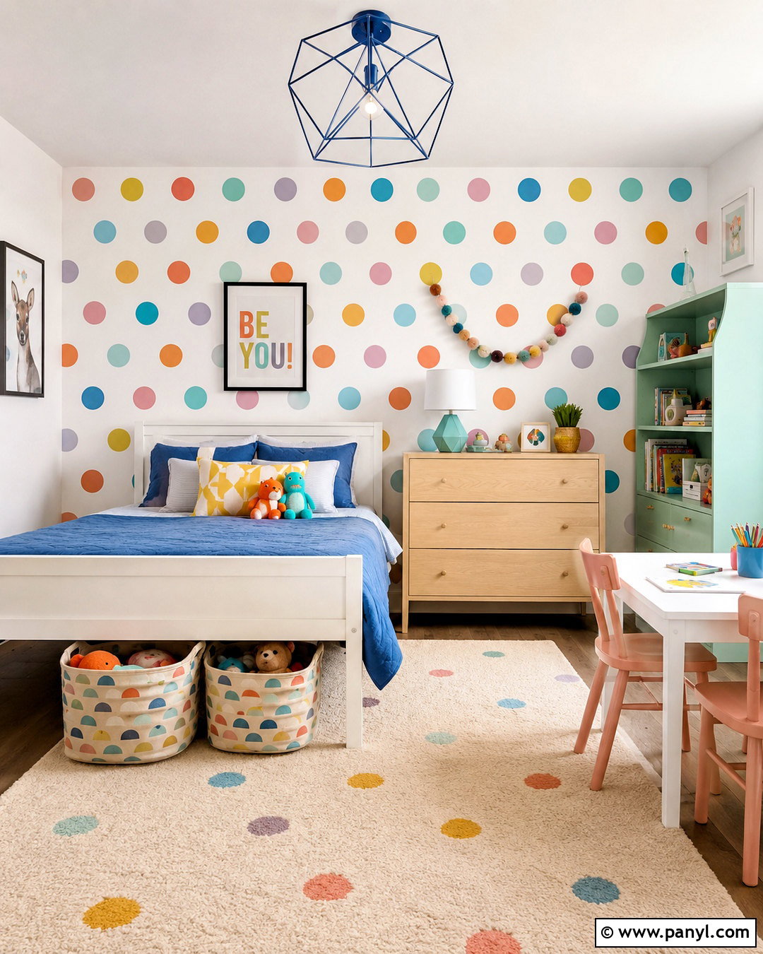 Colorful Polka Dot Kids Room - 20 polka dot room ideas