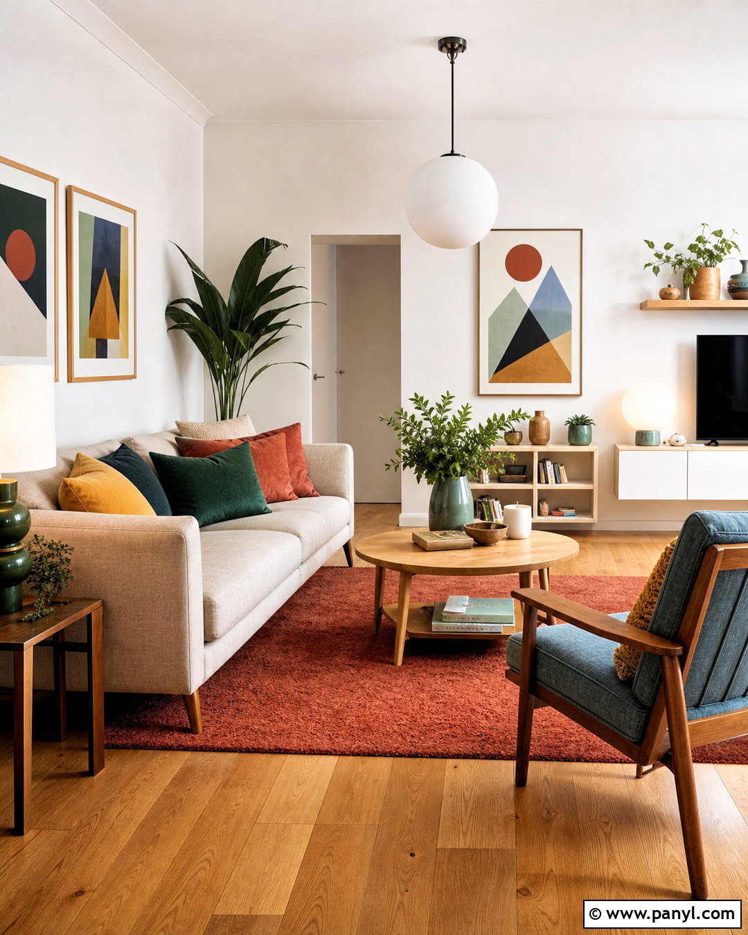 Colorful Scandinavian Living Room - 20 scandinavian interior ideas