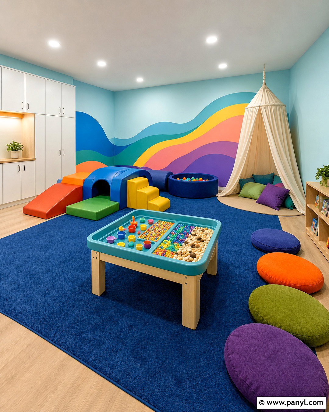 Colorful Sensory Playroom - 20 colorful playroom ideas