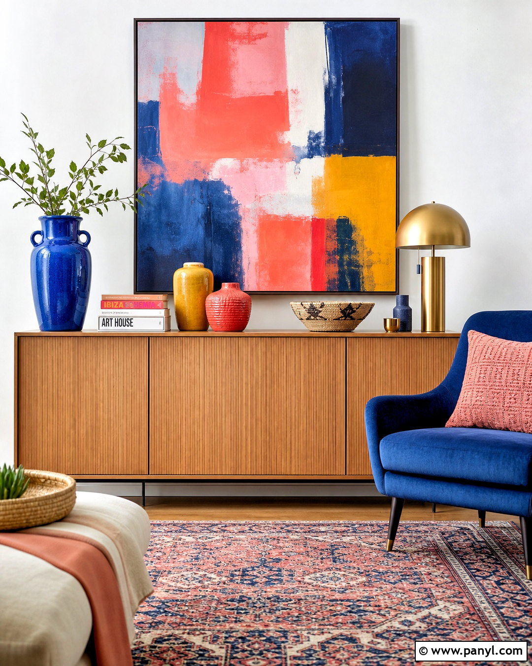 Colorful Sideboard Decor - 20 sideboard styling decor ideas
