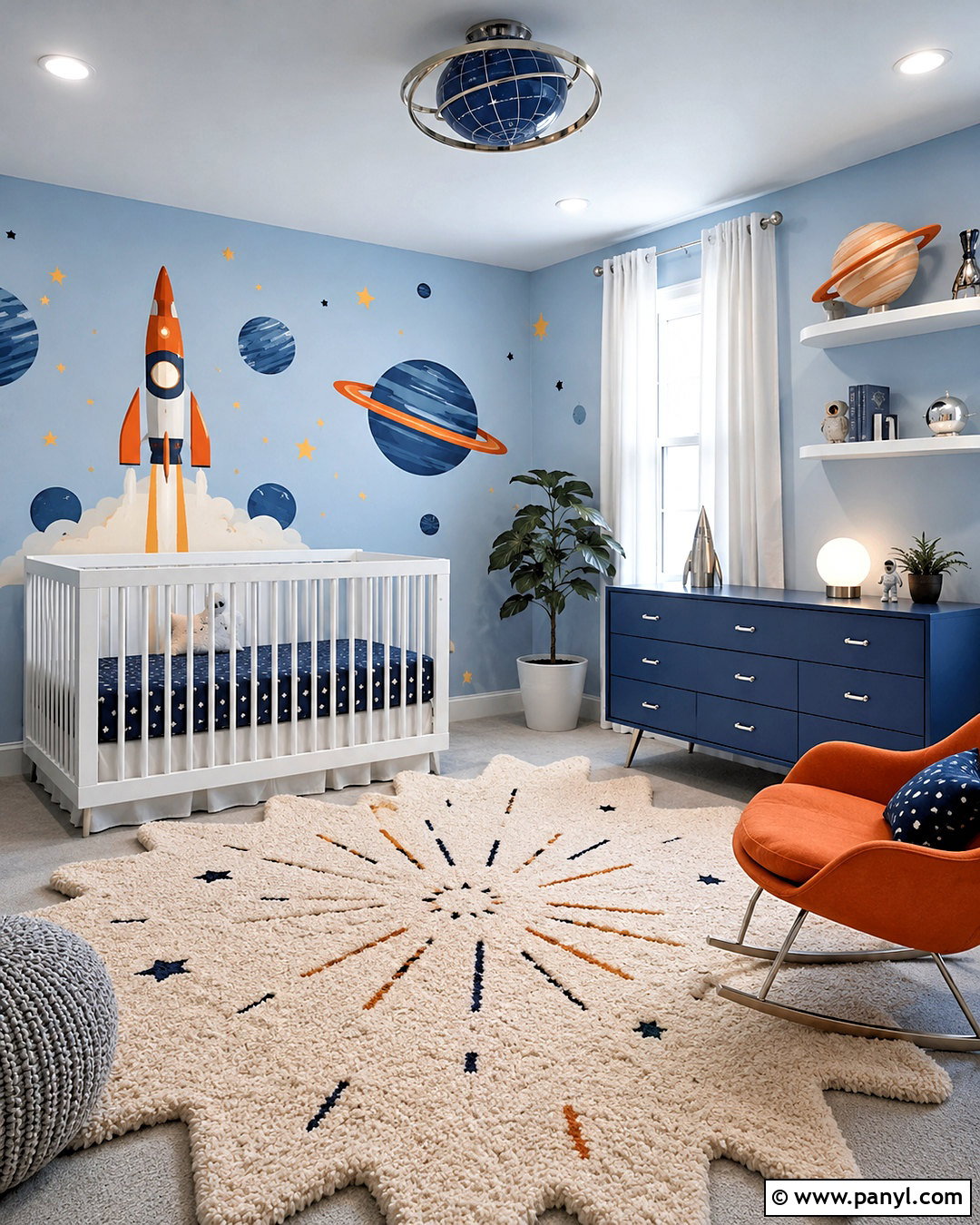 Colorful Space Nursery - 20 bright nursery ideas