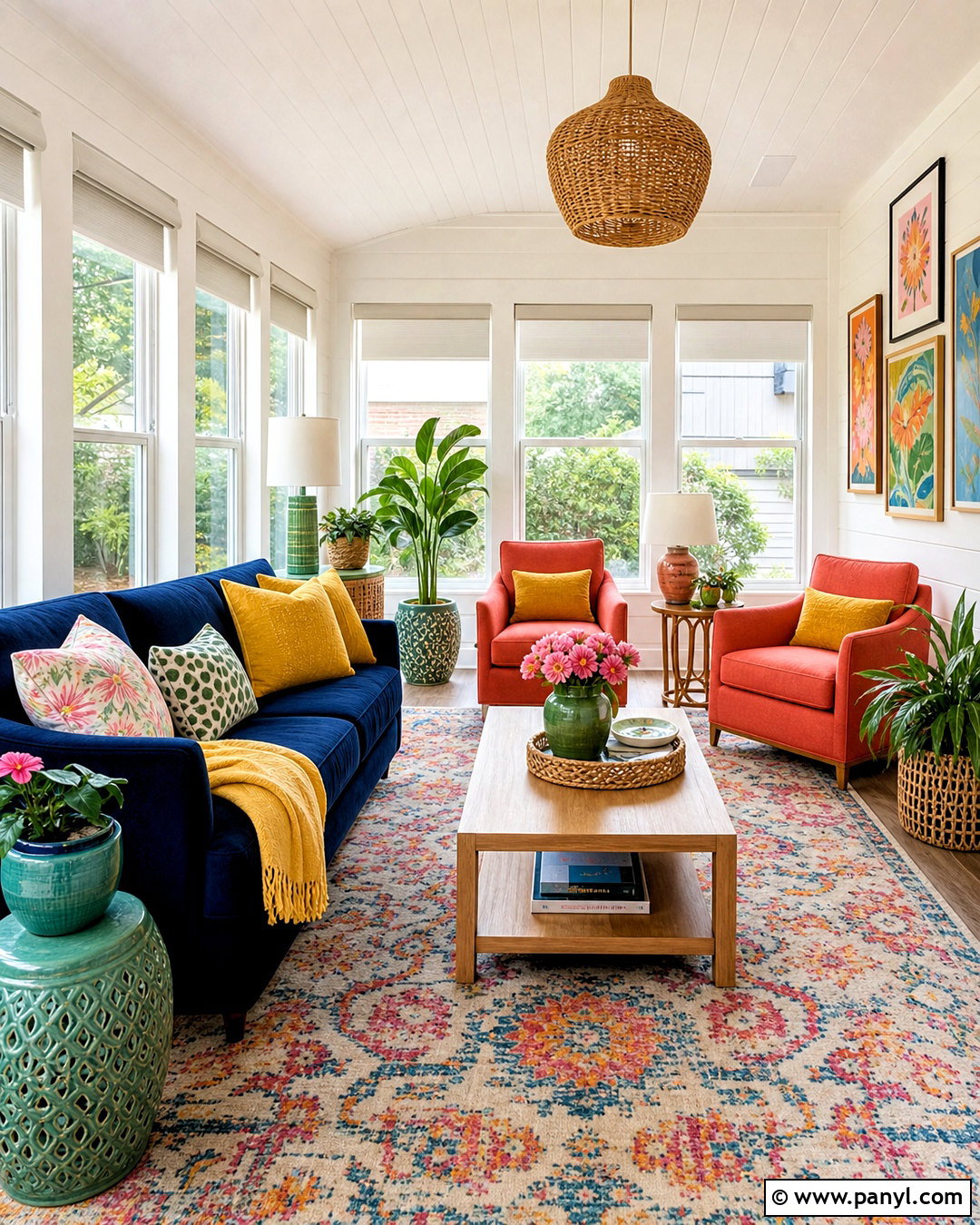 Colorful Sunroom Interior - 20 sunroom interior design ideas