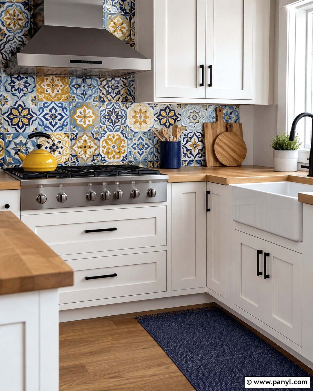 Colorful Tile Decal Kitchen - 20 Add Color Without Painting Walls