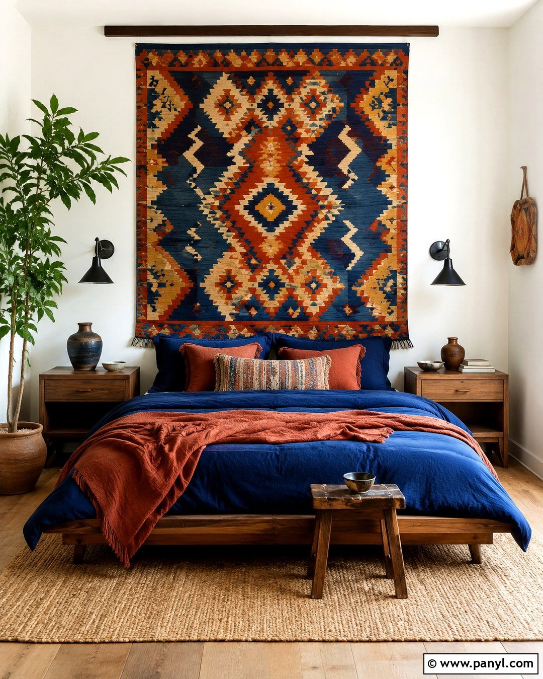Colorful Wall Tapestry Bedroom - 20 Add Color Without Painting Walls