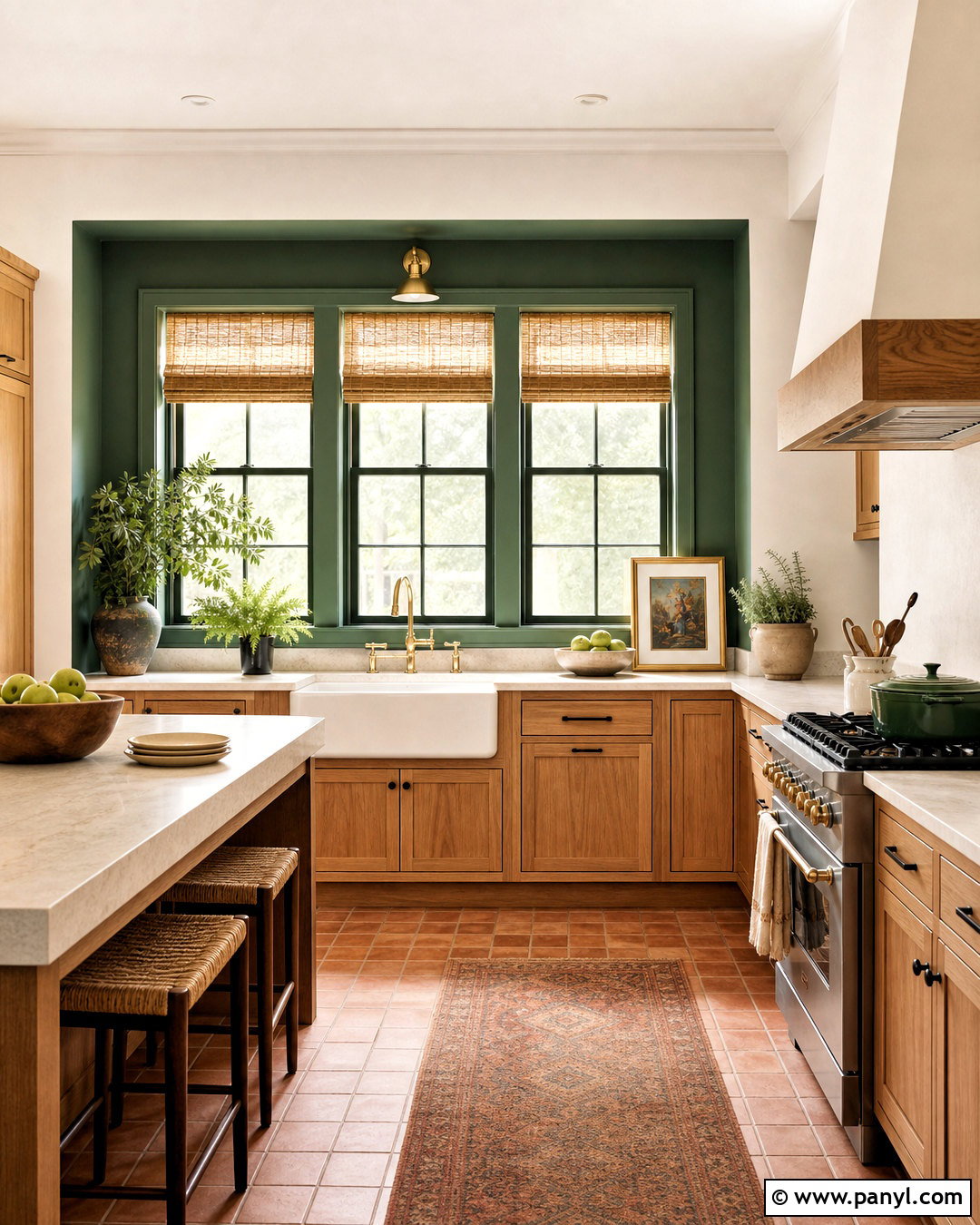 Colorful Window Wall Accent - 20 kitchen accent wall ideas
